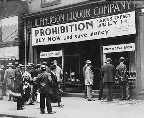 An analysis of the prohibition as the noble experiment in 1920s of united states